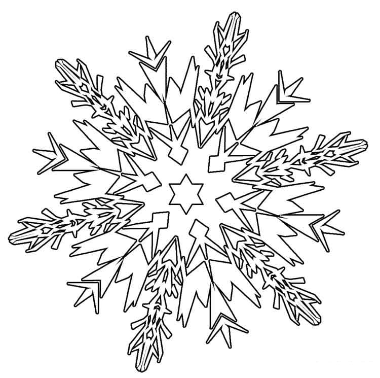 Flocon de Neige Pour Noël coloring page