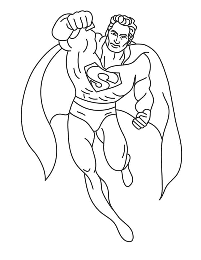 Coloriage Génial Superman