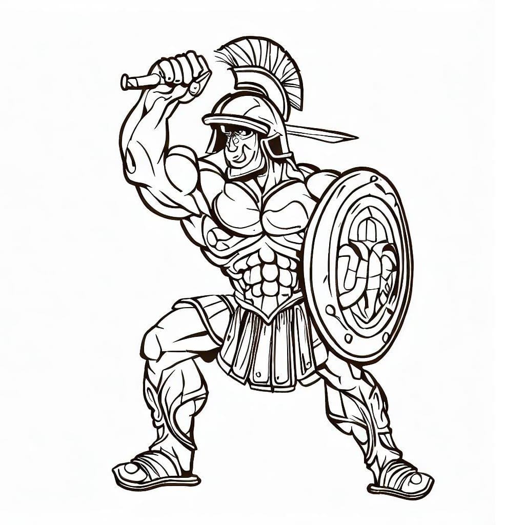 Gladiateur Fort coloring page