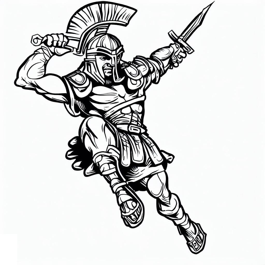 Gladiateur Incroyable coloring page