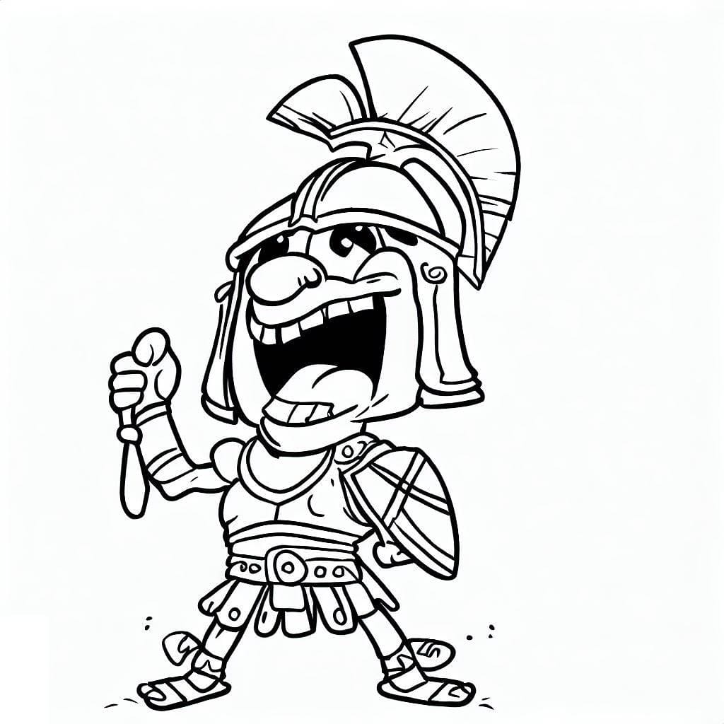 Gladiateur Qui Rit coloring page