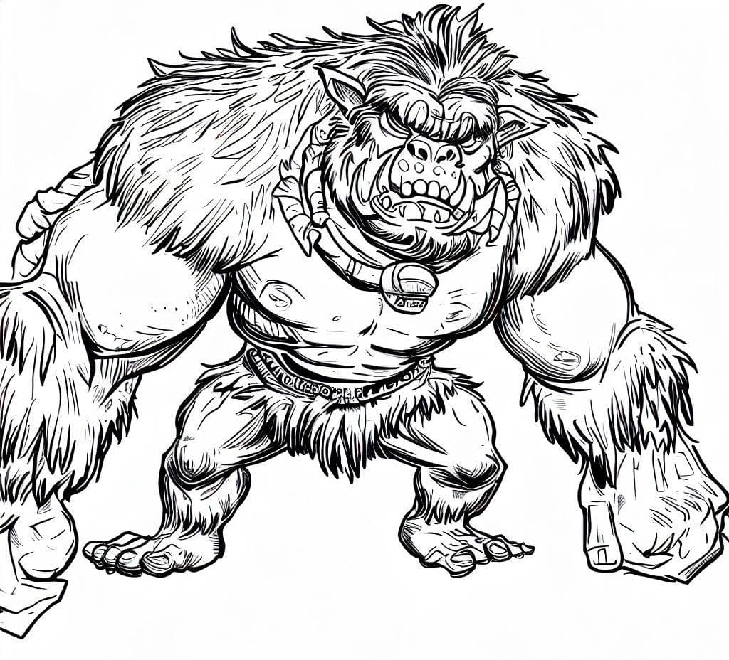 Grand Ogre Effrayant coloring page