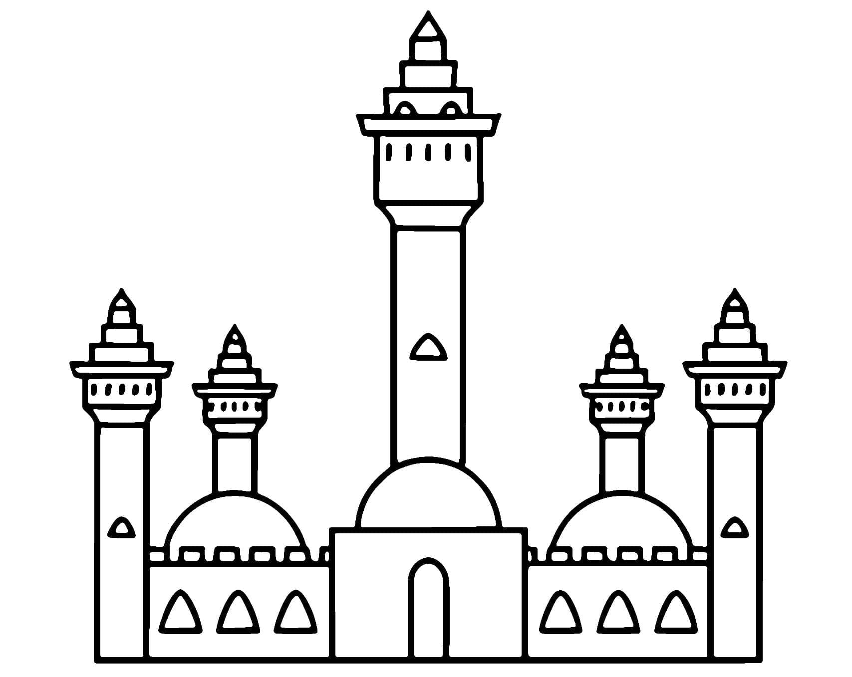 Grande Mosquée de Touba coloring page