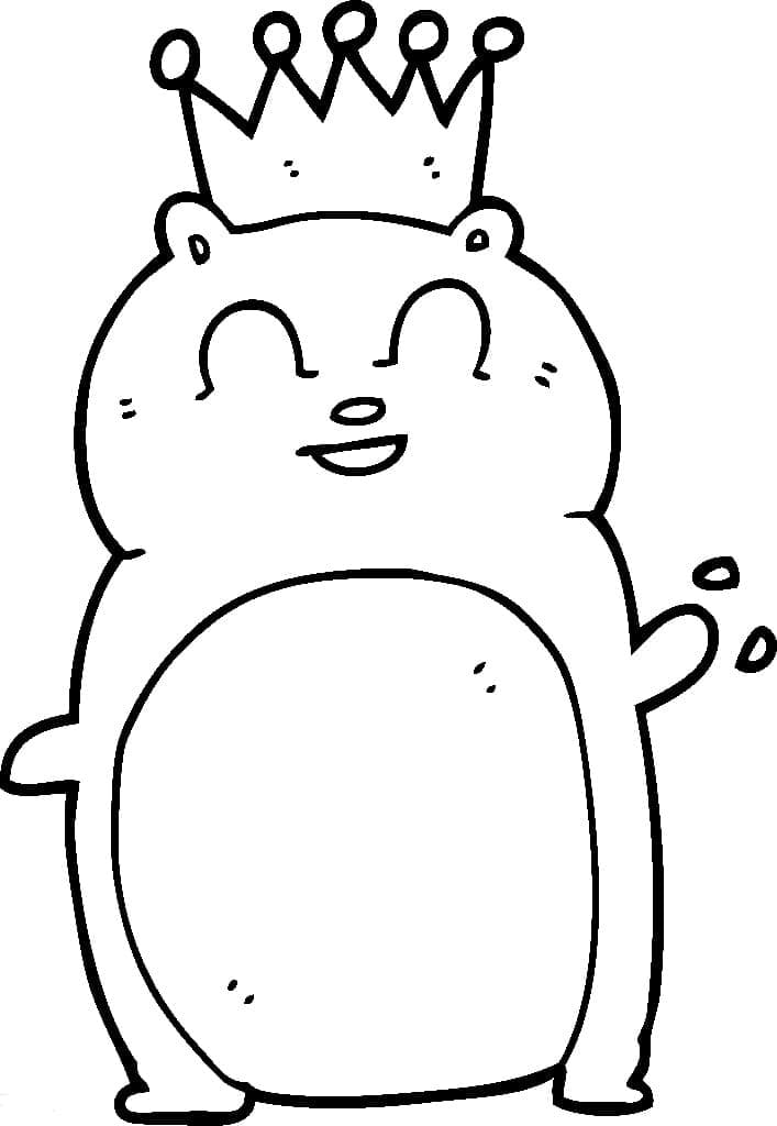 Hamster avec Couronne coloring page