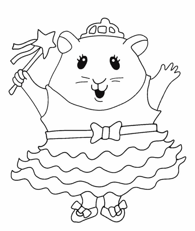 Coloriage Hamster de Fée