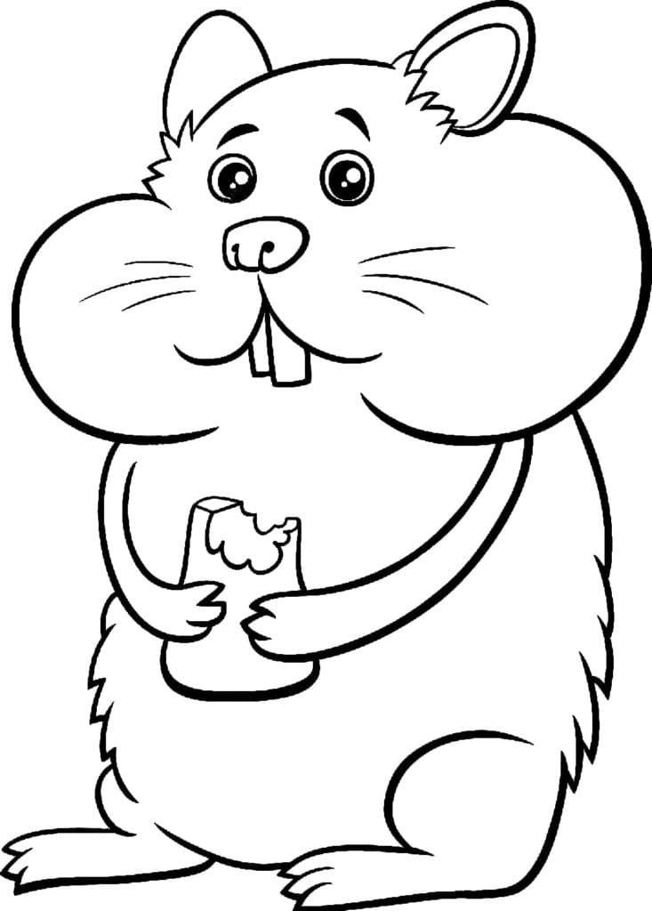 Hamster Mange coloring page