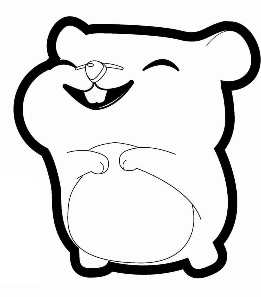 Hamster Qui Rit coloring page