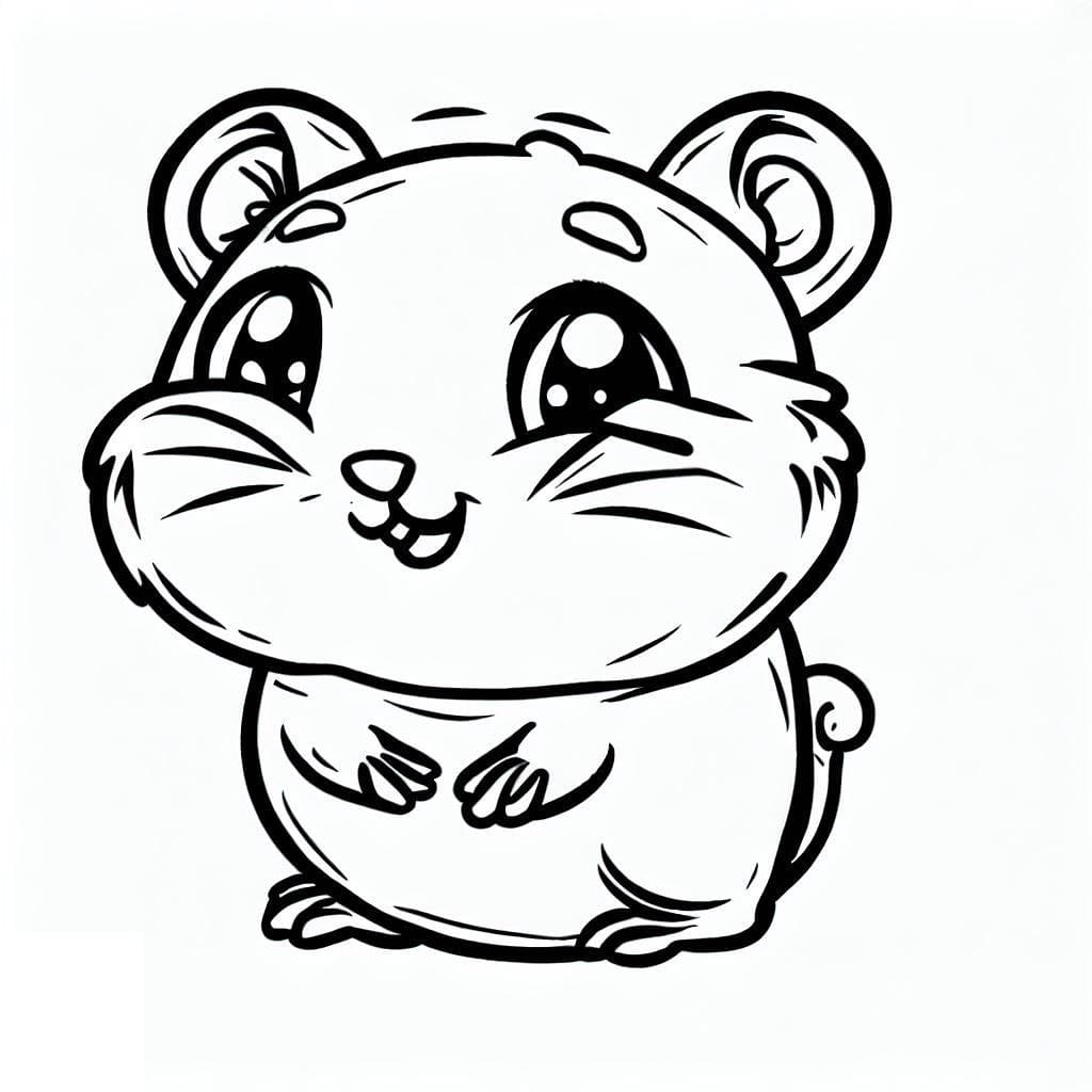 Hamster Très Mignon coloring page