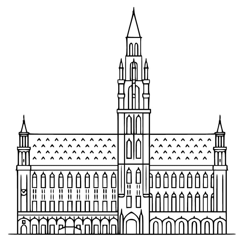 Hôtel de Ville de Bruxelles coloring page