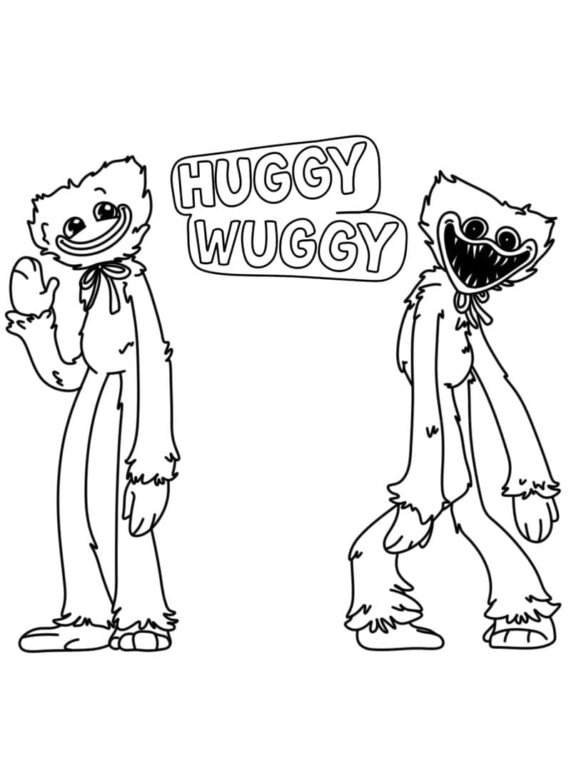 Coloriage Huggy Wuggy de Poppy Playtime