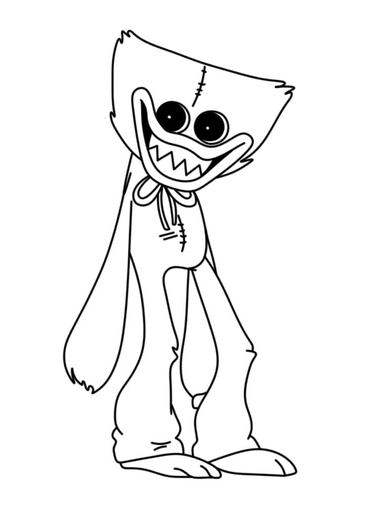 Coloriage Huggy Wuggy Souriant