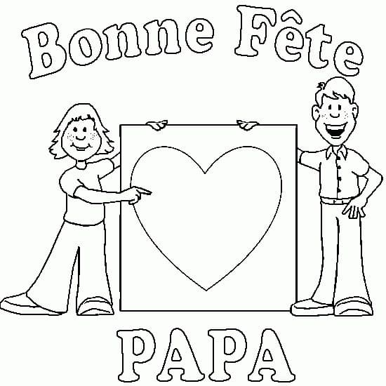 Coloriage Image de Bonne Fête Papa