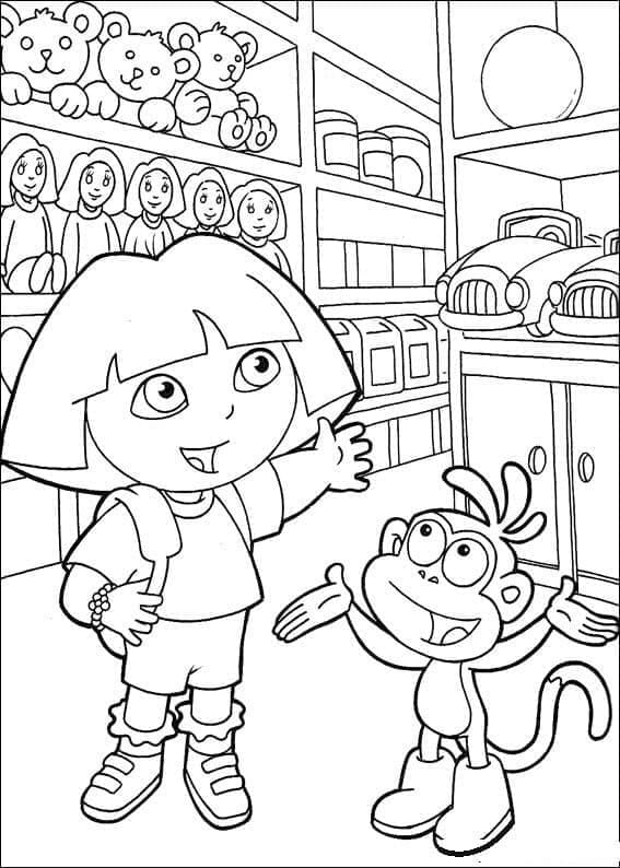 Image de Dora l’Exploratrice coloring page