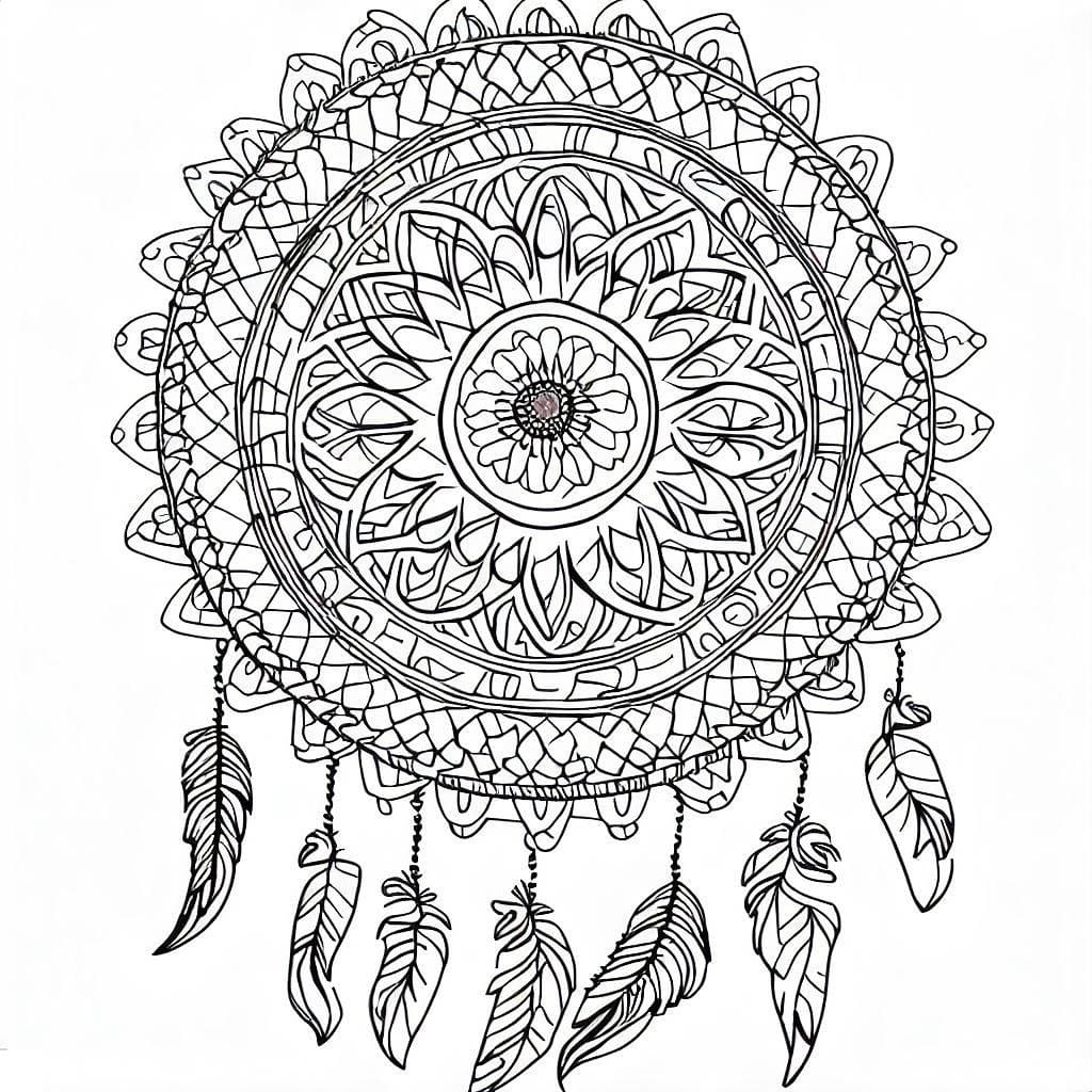 Image de Mandala Attrape Rêves coloring page
