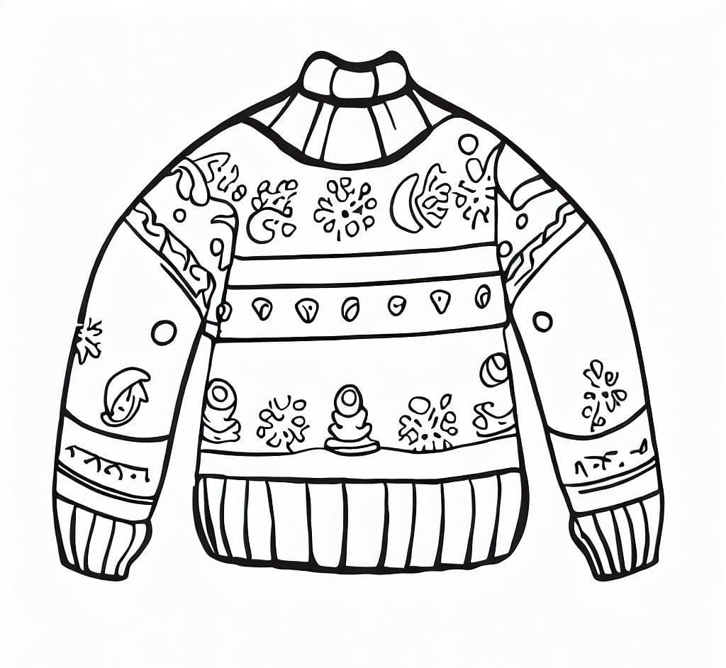 Image du Pull de Noël coloring page