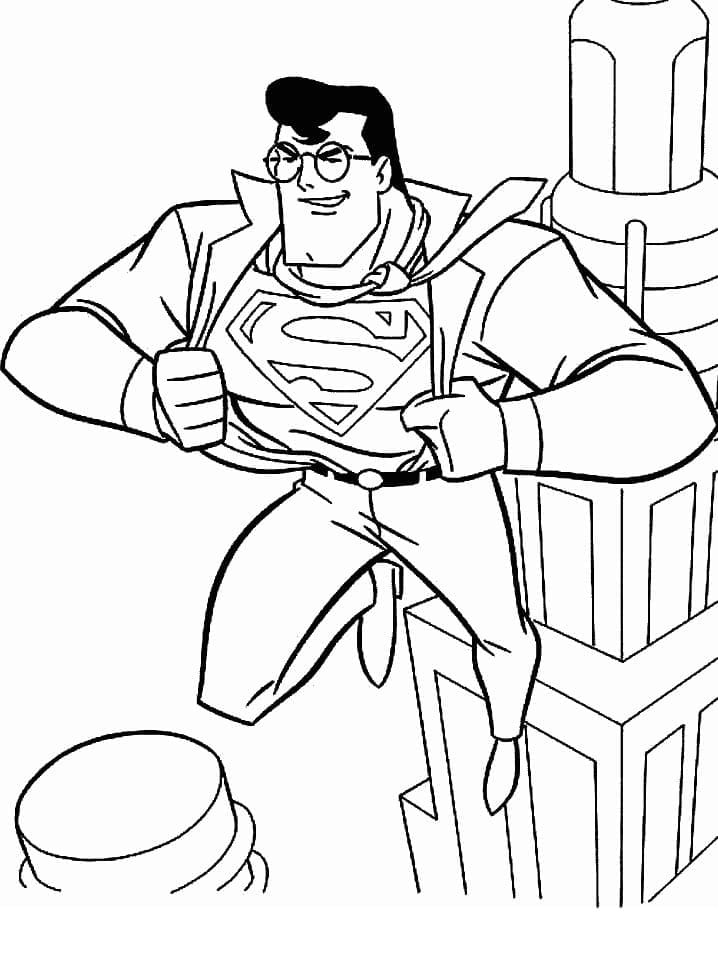 Incroyable Superman coloring page