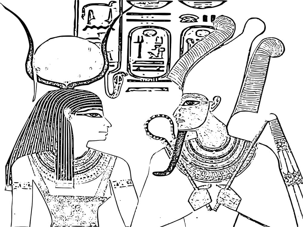 Coloriage Isis et Osiris