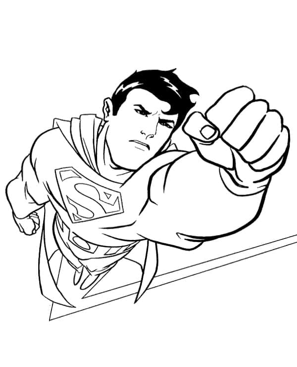 Jeune Superman coloring page