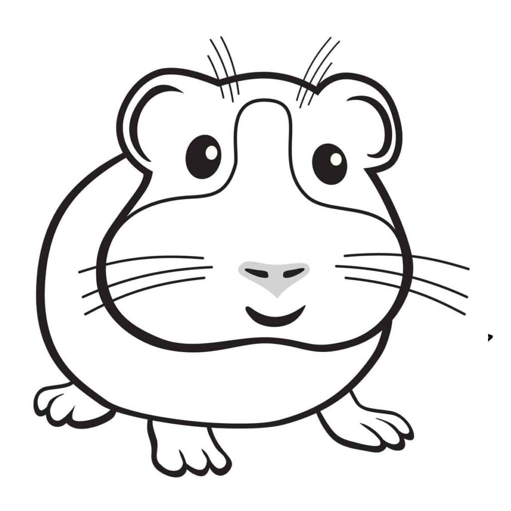 Joli Hamster coloring page