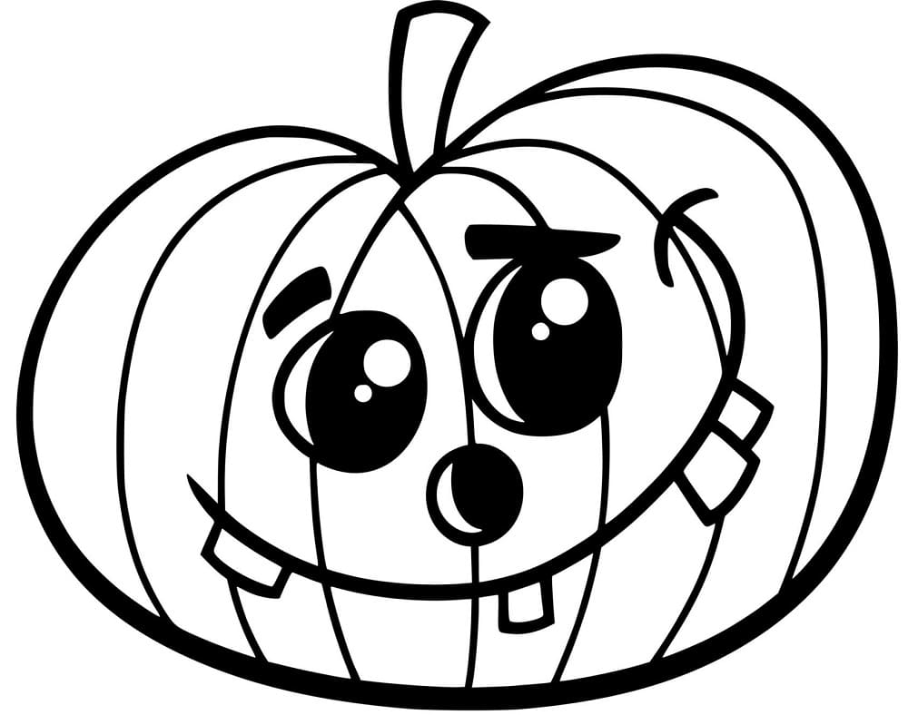 Jolie Citrouille d’Halloween coloring page