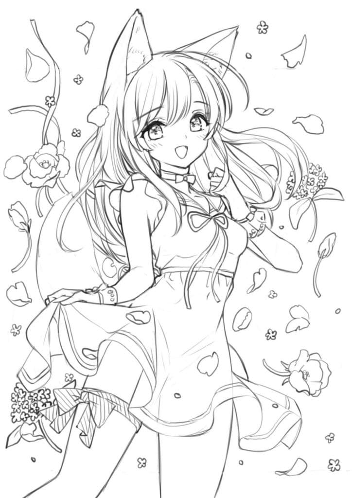 Coloriage Fille Manga Imprimer Sur ColoriageEnfant Com