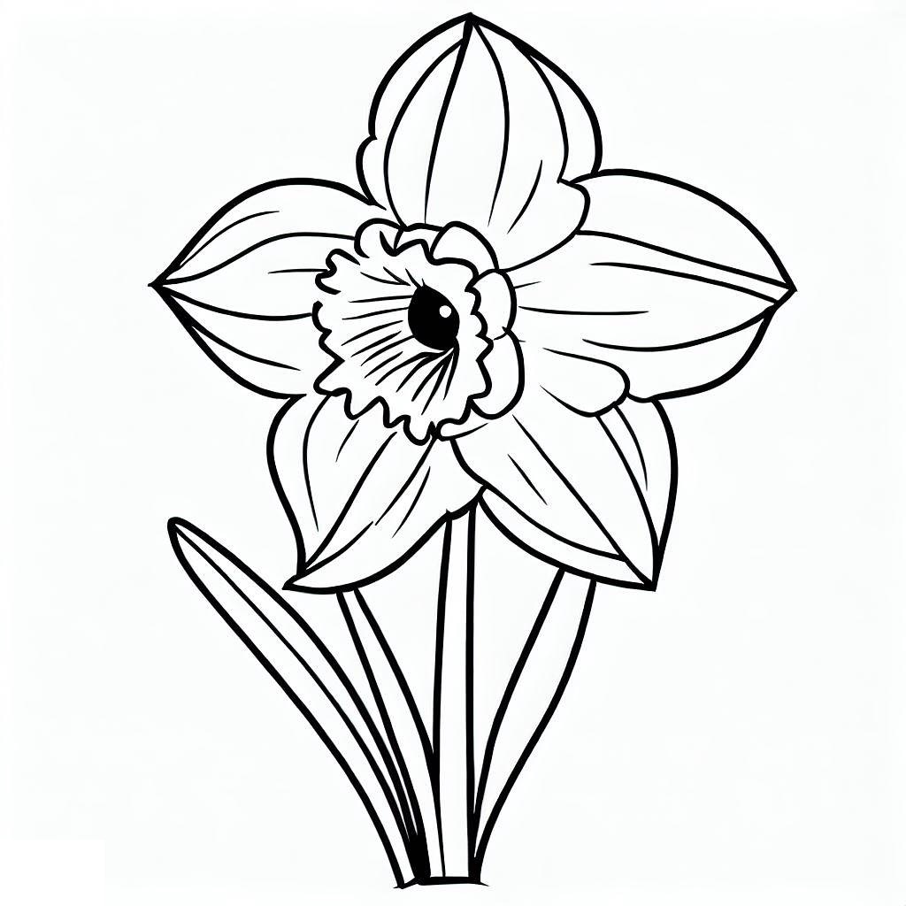 Coloriage Jolie Fleur de Jonquille
