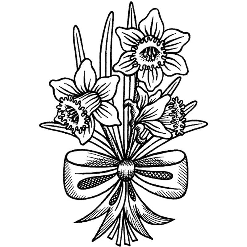 Coloriage Jolie Fleur de Jonquille - télécharger et imprimer gratuit