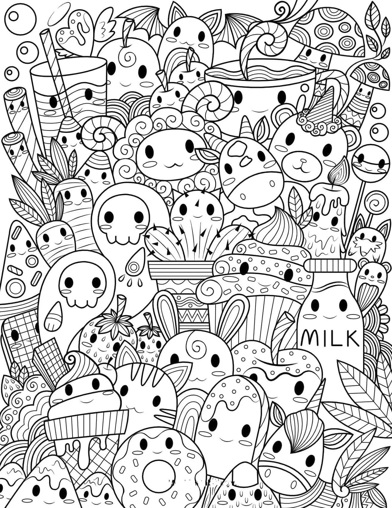 Coloriage Doodle Art Escargot - télécharger et imprimer gratuit sur