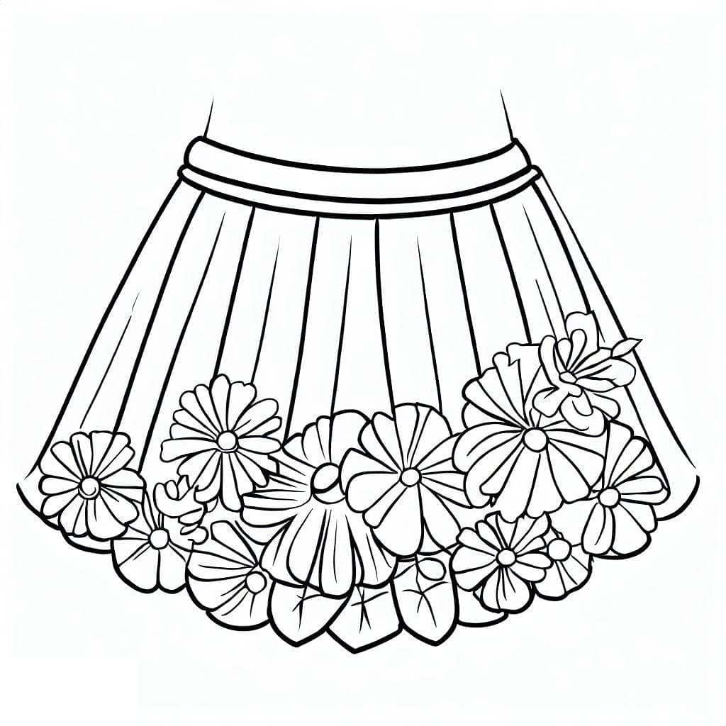 Jupe Fleurie coloring page
