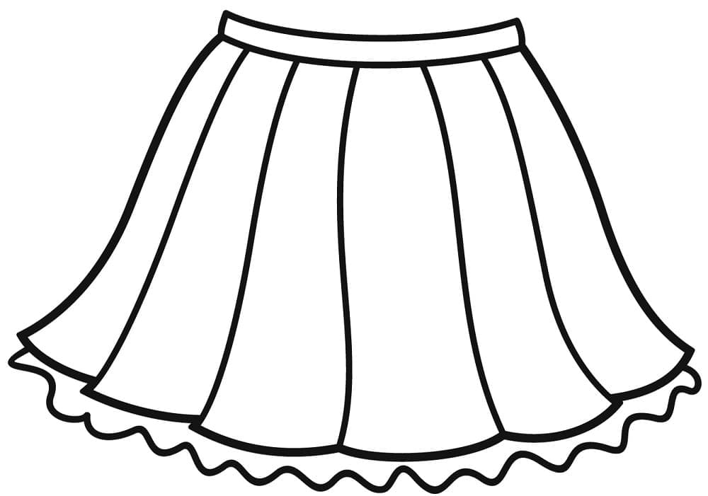 Jupe Simple coloring page