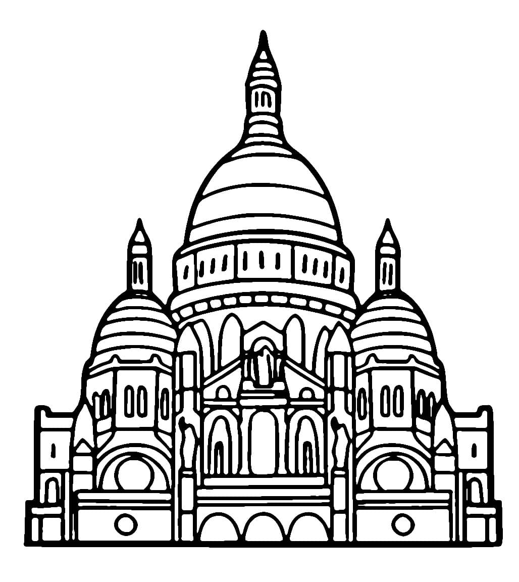 La Basilique du Sacré-Cœur coloring page