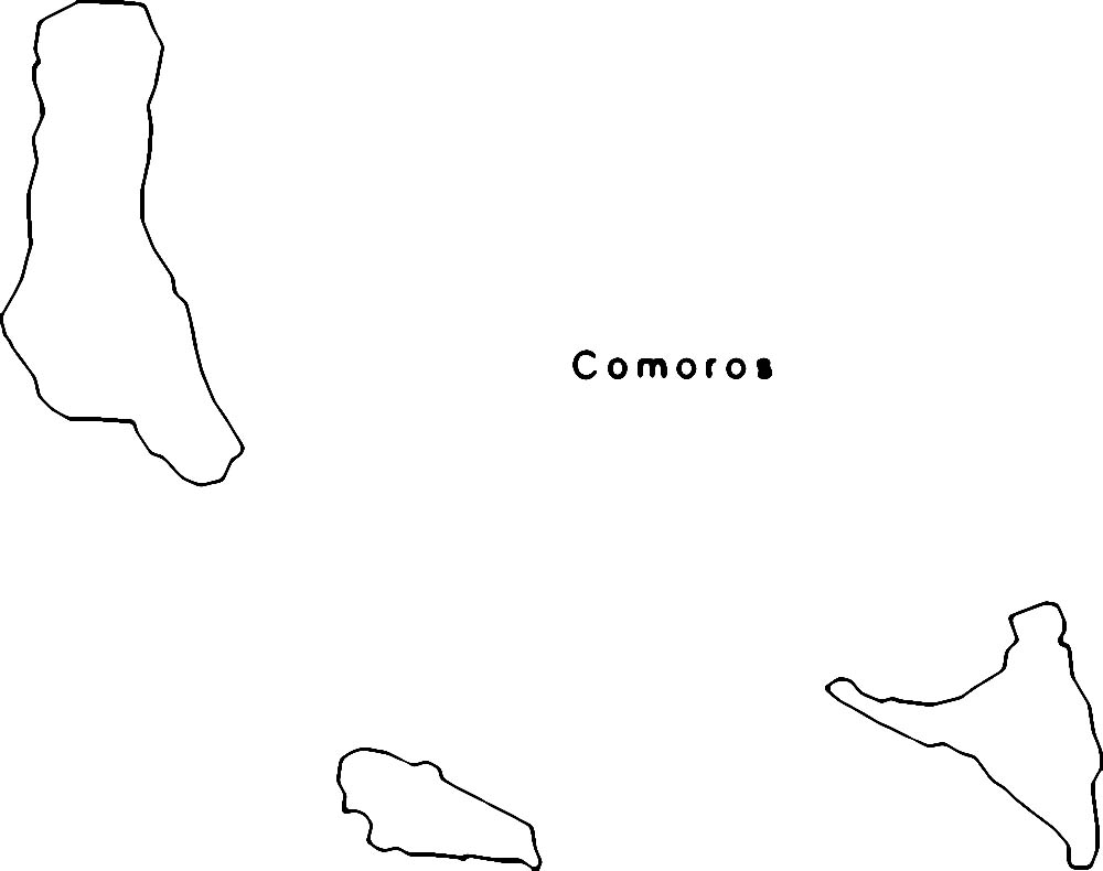 Coloriage La Carte des Comores