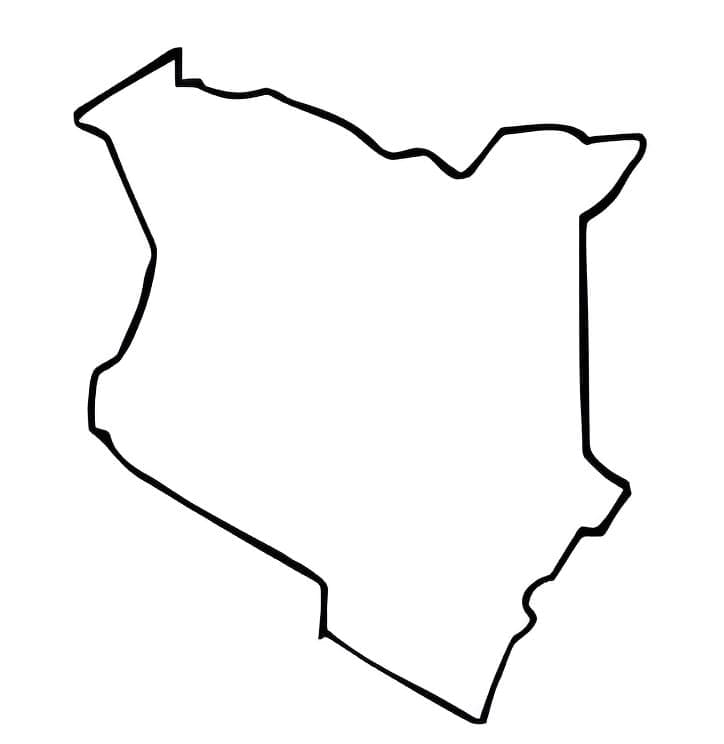 La Carte du Kenya coloring page