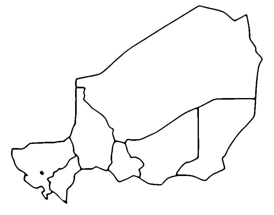 La Carte du Niger coloring page