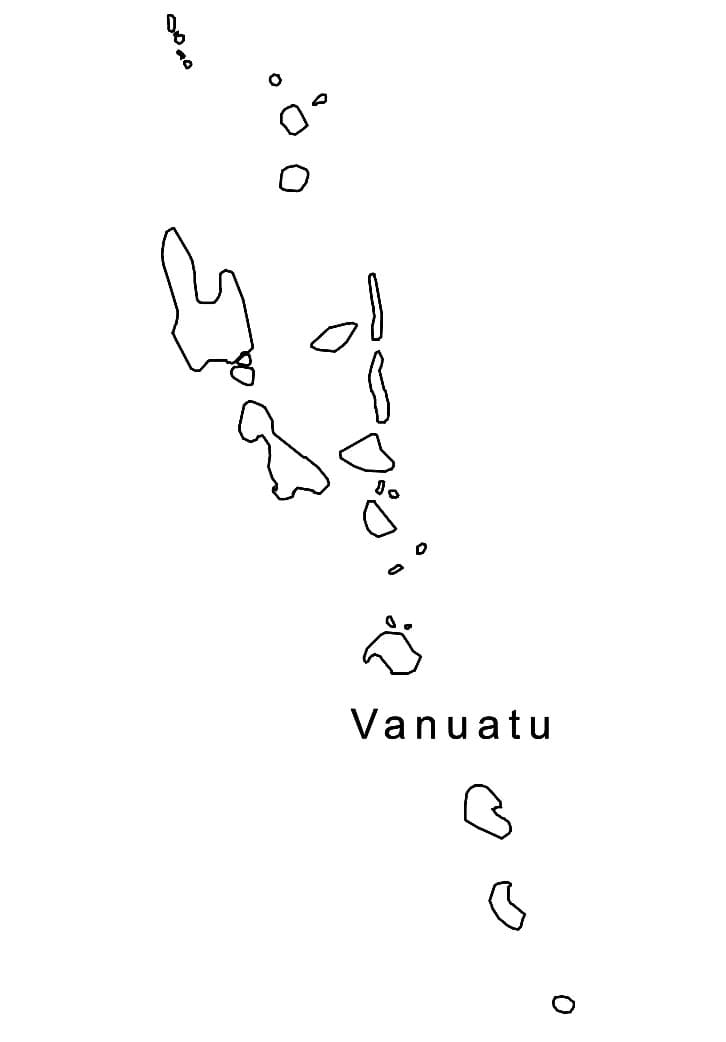 Coloriage La Carte du Vanuatu