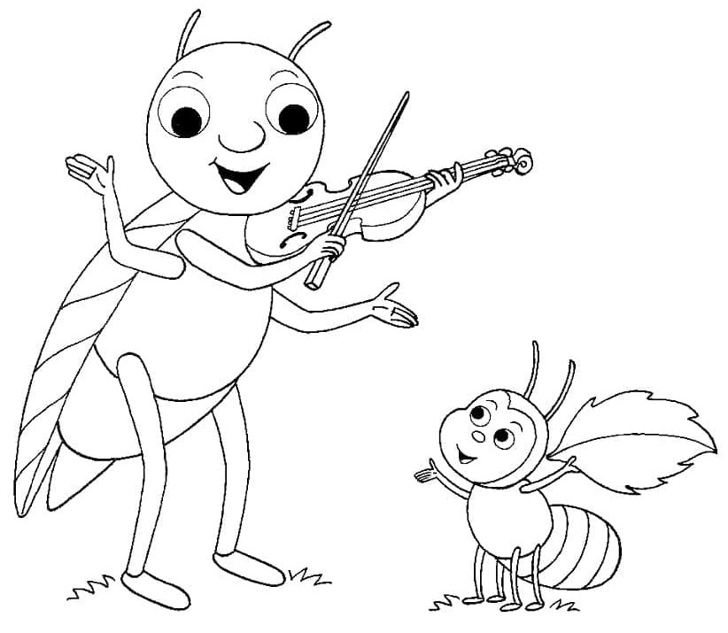 Coloriage Dessin Gratuit De La Cigale Et La Fourmi T l charger Et Coloriage Dessin Gratuit De La Cigale Et La Fourmi T l charger Et