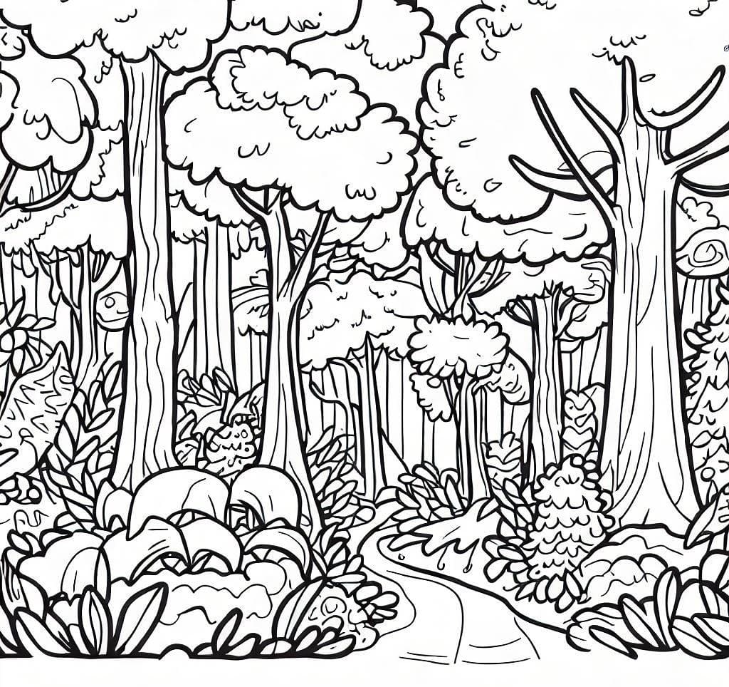 La Forêt coloring page