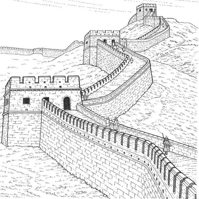 La Grande Muraille coloring page