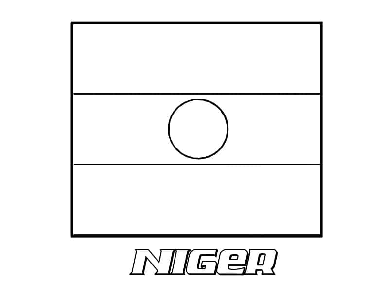 Le Drapeau du Niger coloring page