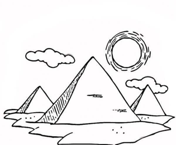 Les Pyramides d’Égypte coloring page