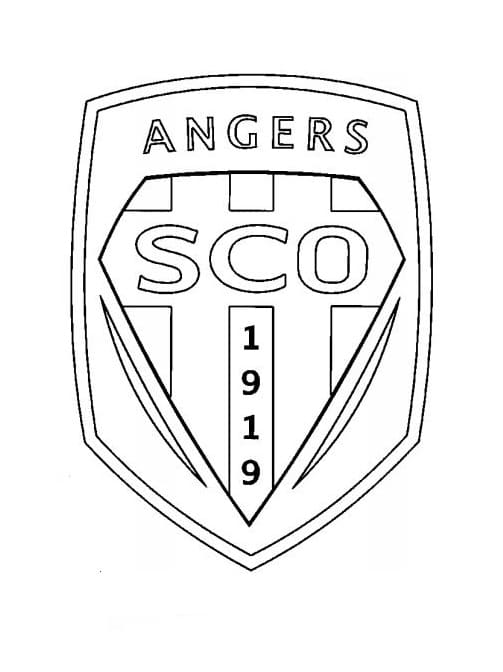 Logo Angers SCO coloring page