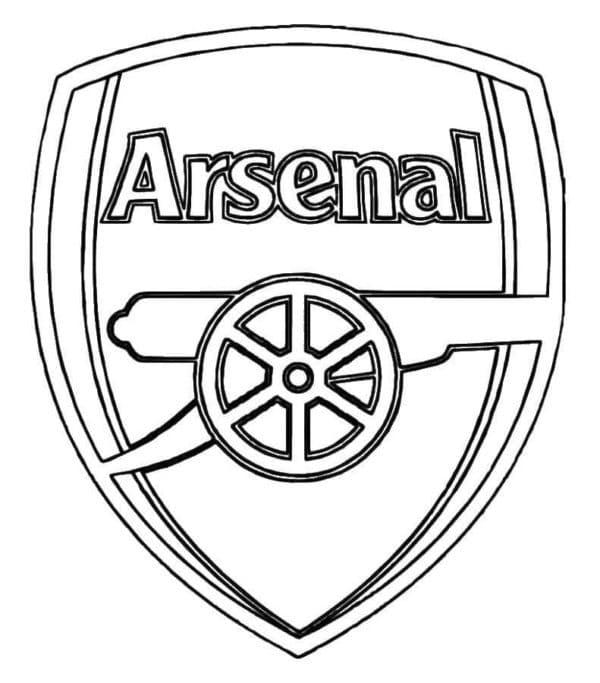 Logo Arsenal coloring page
