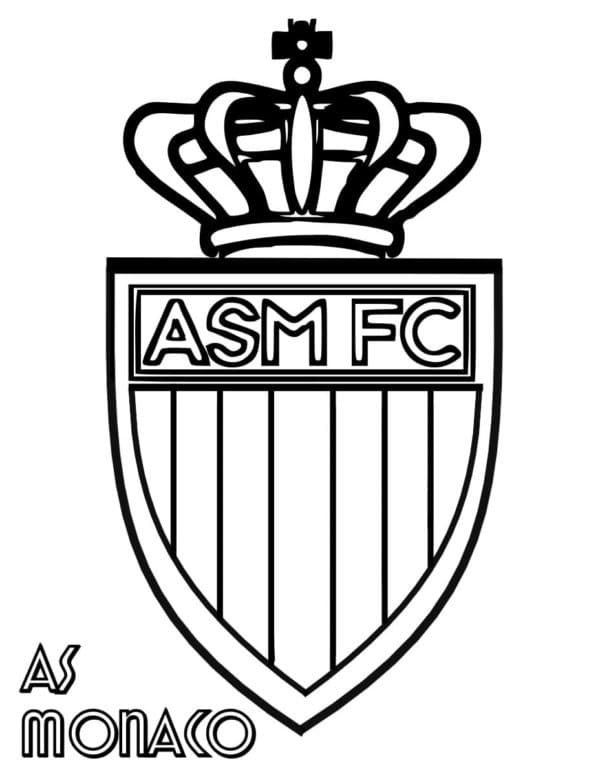Logo AS Monaco coloring page
