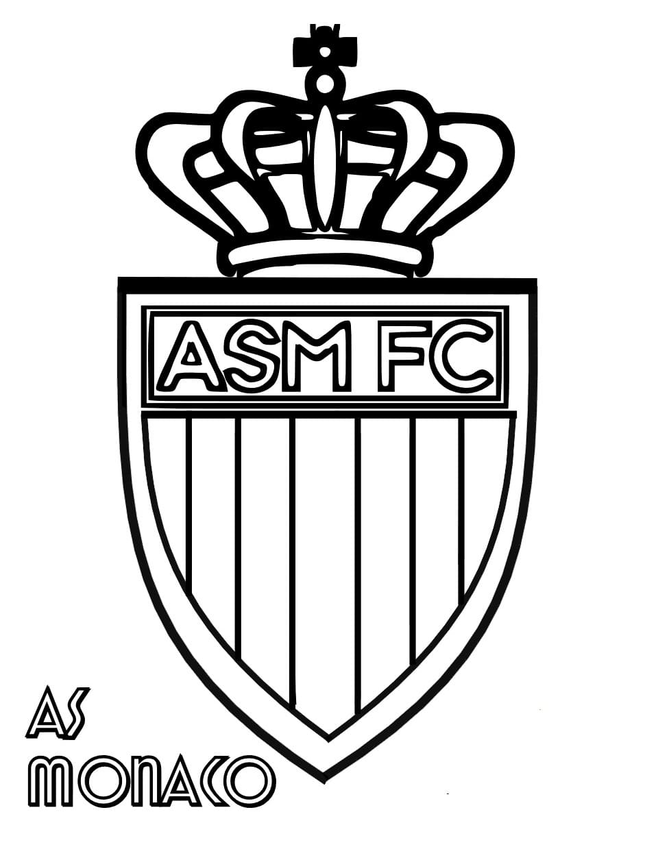 Logo Association Sportive de Monaco coloring page