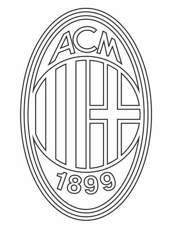 Logo Associazione Calcio Milan coloring page