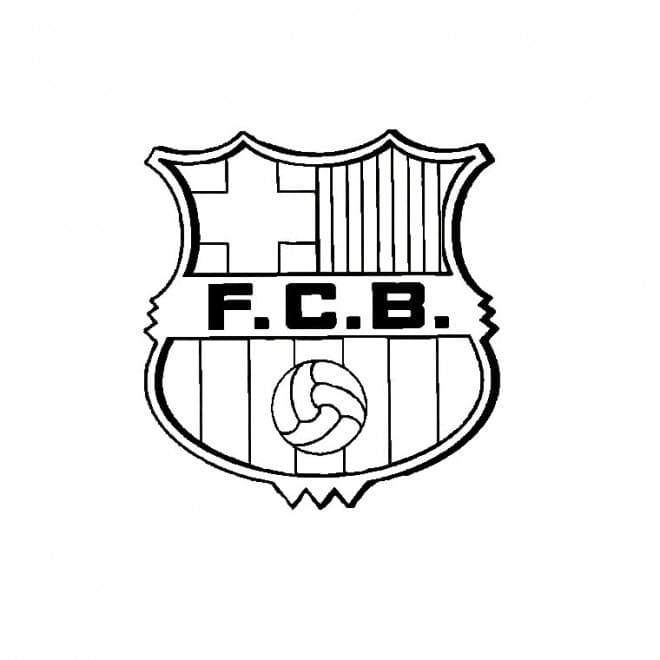 Logo Barcelone coloring page