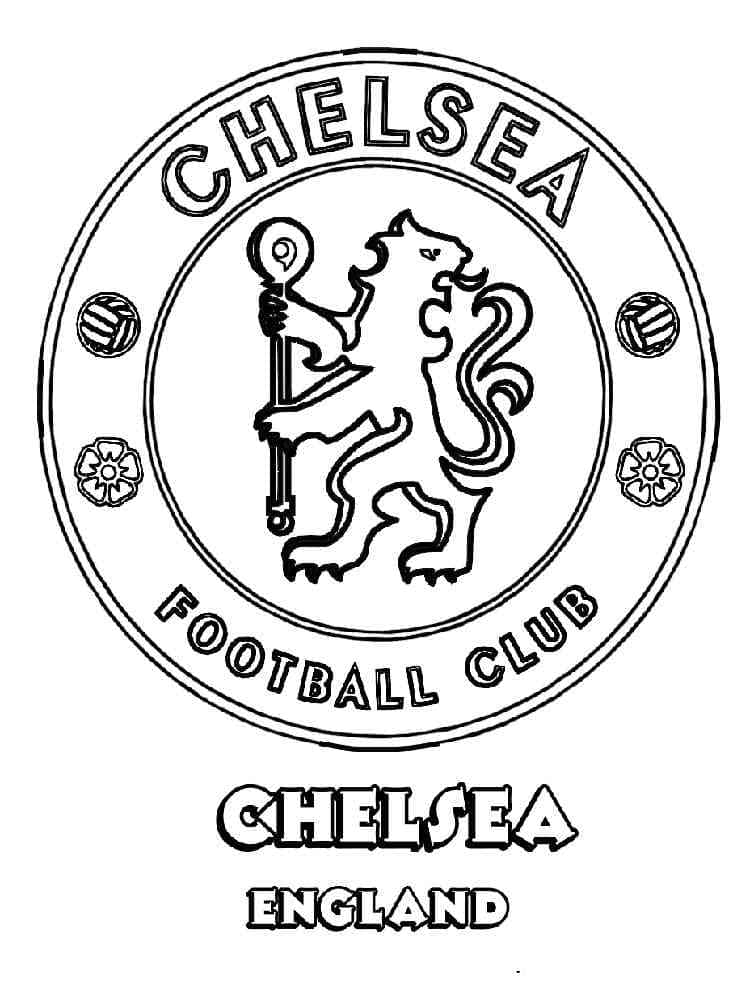 Logo Chelsea coloring page