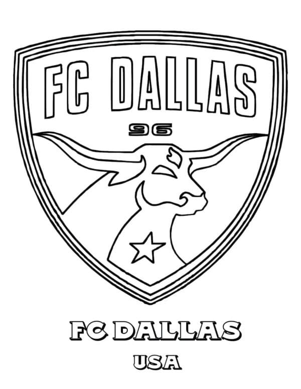 Logo FC Dallas coloring page