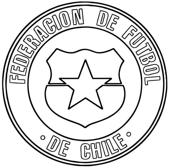 Coloriage Logo Federación de Fútbol de Chile