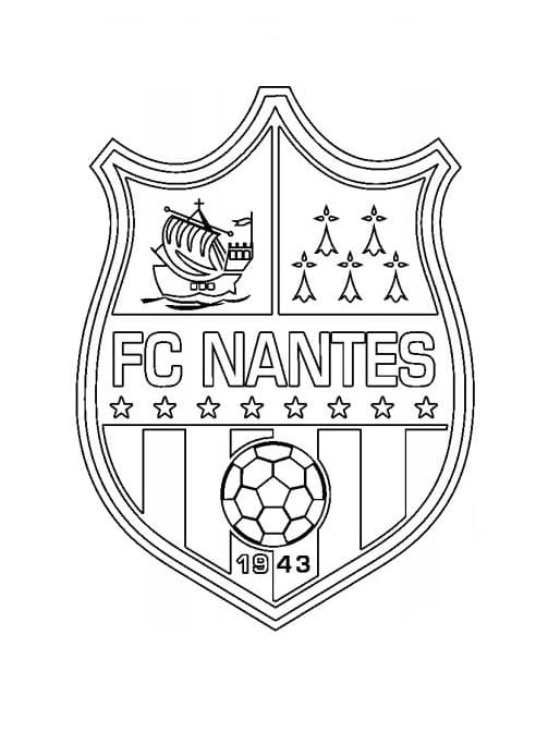 Logo Football Club de Nantes coloring page